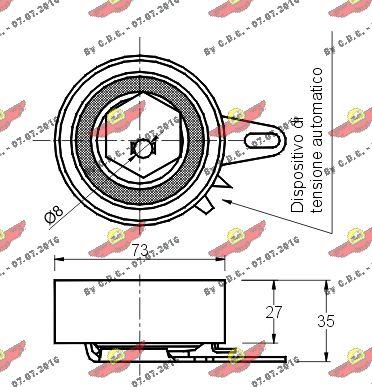 Autokit 03.363 - Натяжна ролик, ремінь ГРМ autocars.com.ua