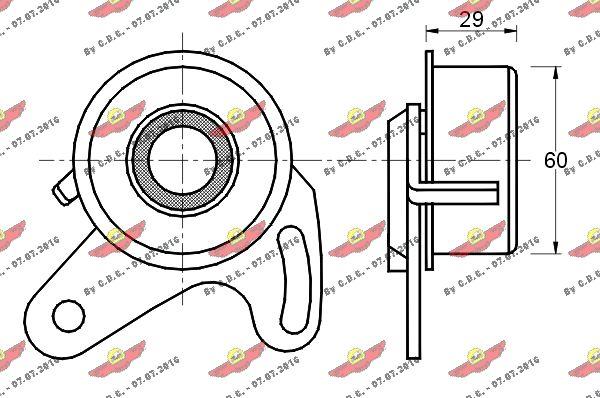 Autokit 03.385 - Натяжна ролик, ремінь ГРМ autocars.com.ua