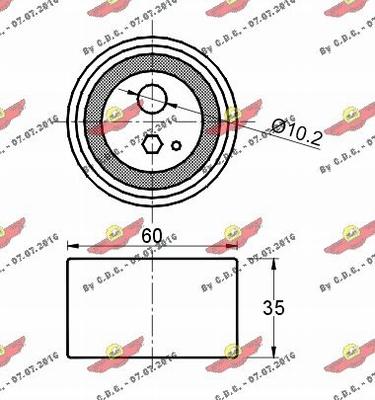 Autokit 03.415 - Натяжна ролик, ремінь ГРМ autocars.com.ua