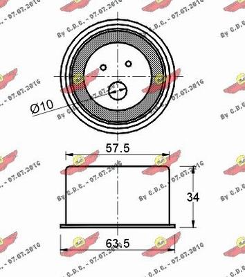 Autokit 03.417 - Натяжной ролик, ремень ГРМ autodnr.net