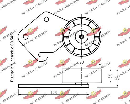 Autokit 03.579 - Натягувач ременя, клинові зуб. autocars.com.ua