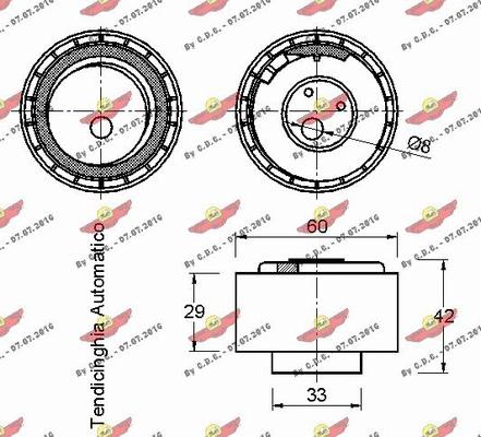 Autokit 03.80110 - Натяжна ролик, ремінь ГРМ autocars.com.ua