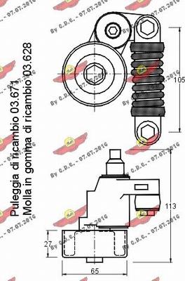 Autokit 03.80120 - Натяжитель, поликлиновый ремень autodnr.net