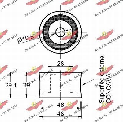 Autokit 03.80127 - Паразитний / Провідний ролик, зубчастий ремінь autocars.com.ua