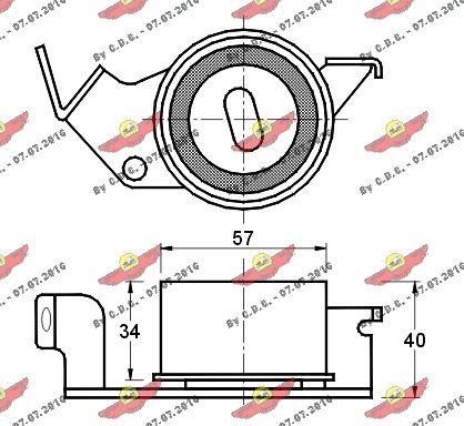 Autokit 03.80317 - Натяжна ролик, ремінь ГРМ autocars.com.ua