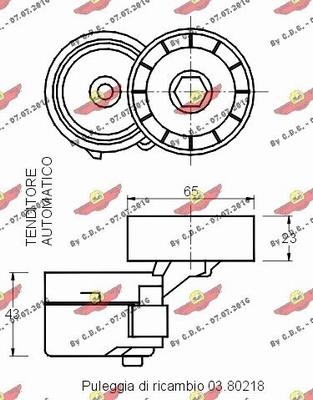 Autokit 03.80389 - Натяжитель, поликлиновый ремень autodnr.net