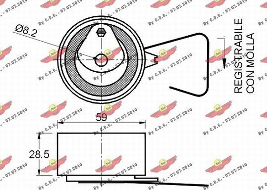 Autokit 03.80457 - Натяжной ролик, ремень ГРМ autodnr.net