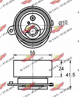 Autokit 03.80566 - Натяжной ролик, ремень ГРМ autodnr.net