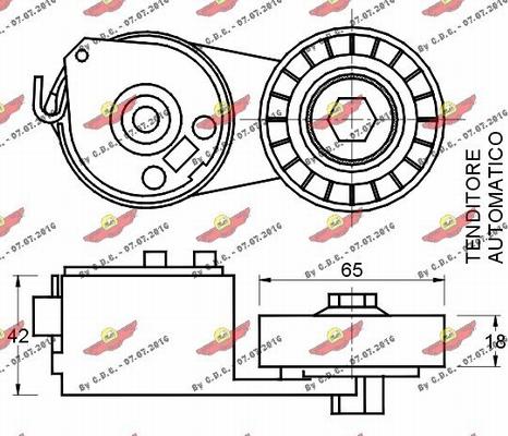 Autokit 03.80599 - Паразитний / провідний ролик, поліклиновий ремінь autocars.com.ua