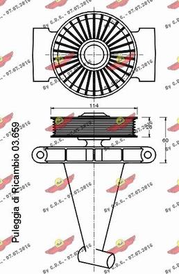 Autokit 03.80657 - Натяжитель, поликлиновый ремень autodnr.net