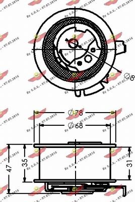 Autokit 03.80680 - Натяжна ролик, ремінь ГРМ autocars.com.ua