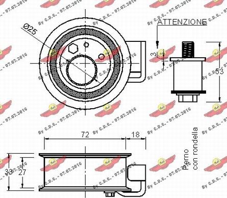 Autokit 03.80682 - Натяжна ролик, ремінь ГРМ autocars.com.ua