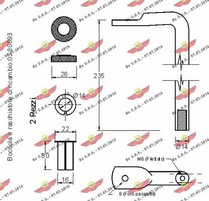 Autokit 03.80692/235/0 - Натягувач ременя, клинові зуб. autocars.com.ua