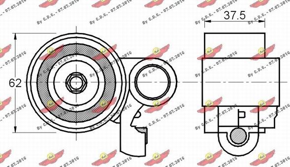 Autokit 03.80733 - Натяжна ролик, ремінь ГРМ autocars.com.ua