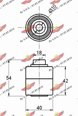 Autokit 03.80737 - Паразитний / провідний ролик, поліклиновий ремінь autocars.com.ua