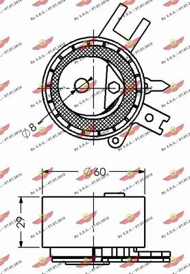 Autokit 03.80789 - Натяжна ролик, ремінь ГРМ autocars.com.ua