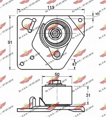 Autokit 03.80826 - Натяжна ролик, ремінь ГРМ autocars.com.ua