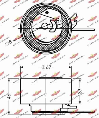 Autokit 03.80885 - Натяжна ролик, ремінь ГРМ autocars.com.ua