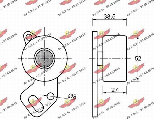 Autokit 03.80889 - Натяжна ролик, ремінь ГРМ autocars.com.ua