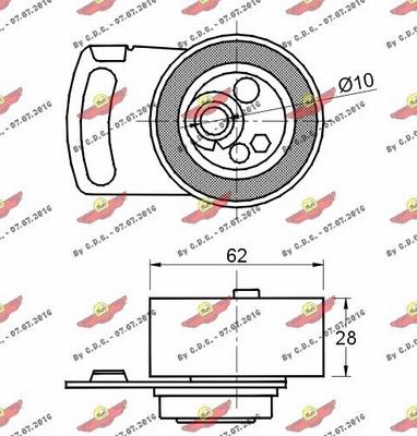 Autokit 03.80893 - Натяжна ролик, ремінь ГРМ autocars.com.ua