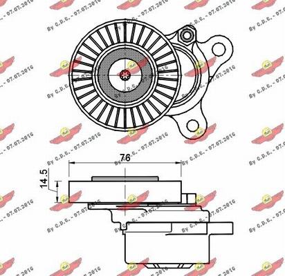 Autokit 03.80895 - Натягувач ременя, клинові зуб. autocars.com.ua