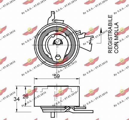 Autokit 03.80977 - Натяжной ролик, ремень ГРМ autodnr.net