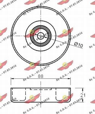 Autokit 03.81036 - Паразитний / провідний ролик, поліклиновий ремінь autocars.com.ua