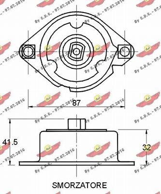 Autokit 03.81056 - Натягувач ременя, клинові зуб. autocars.com.ua