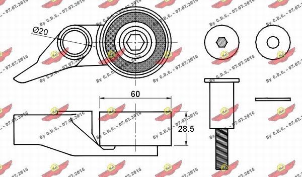 Autokit 03.81126 - Натяжной ролик, ремень ГРМ autodnr.net