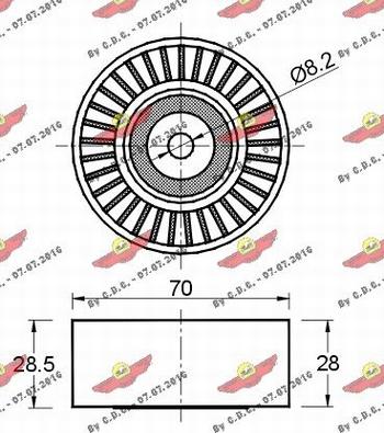 Autokit 03.81128 - Направляющий ролик, поликлиновый ремень autodnr.net