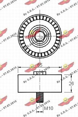 Autokit 03.81178 - Паразитний / провідний ролик, поліклиновий ремінь autocars.com.ua