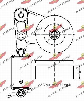 Autokit 03.81296 - Натягувач ременя, клинові зуб. autocars.com.ua