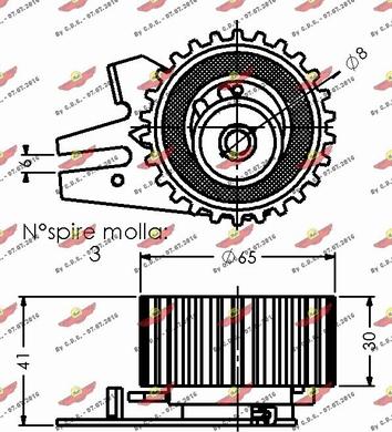 Autokit 03.81381 - Натяжной ролик, ремень ГРМ autodnr.net