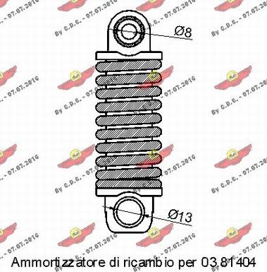 Autokit 03.81405 - Амортизатор, поліклиновий ремінь autocars.com.ua