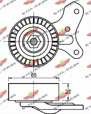 Autokit 03.81440 - Паразитний / провідний ролик, поліклиновий ремінь autocars.com.ua