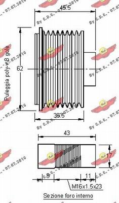 Autokit 03.81442 - Шкив генератора, муфта autodnr.net