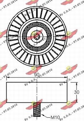 Autokit 03.81463 - Направляющий ролик, поликлиновый ремень autodnr.net