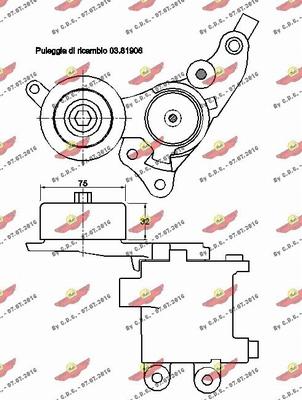 Autokit 03.81508 - Натяжитель, поликлиновый ремень autodnr.net