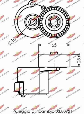 Autokit 03.81637 - Натягувач ременя, клинові зуб. autocars.com.ua