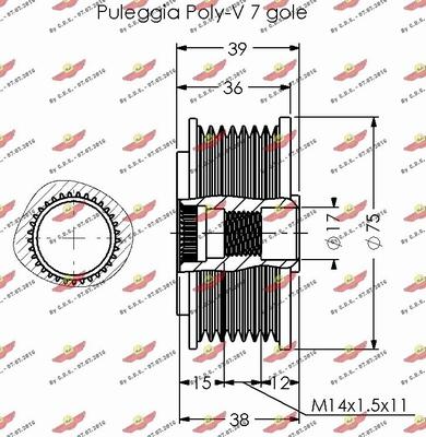 Autokit 03.81645 - Ремінний шків, генератор autocars.com.ua