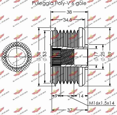 Autokit 03.81651 - Ремінний шків, генератор autocars.com.ua