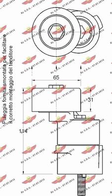 Autokit 03.81734 - Натягувач ременя, клинові зуб. autocars.com.ua