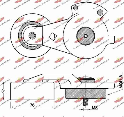 Autokit 03.81746 - Натягувач ременя, клинові зуб. autocars.com.ua