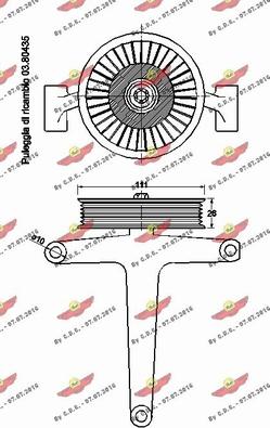 Autokit 03.81788 - Паразитний / провідний ролик, поліклиновий ремінь autocars.com.ua