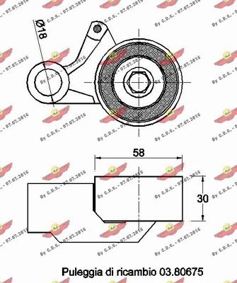 Autokit 03.81851 - Натяжной ролик, ремень ГРМ autodnr.net