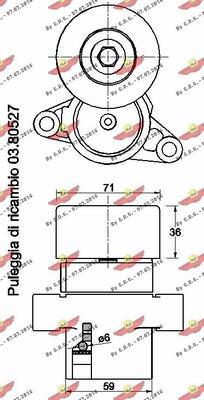 Autokit 03.81872 - Натягувач ременя, клинові зуб. autocars.com.ua