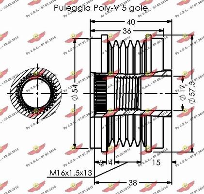 Autokit 03.81884 - Ремінний шків, генератор autocars.com.ua