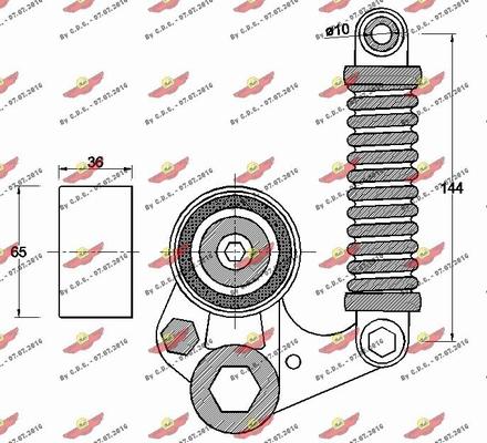 Autokit 03.81894 - Натягувач ременя, клинові зуб. autocars.com.ua