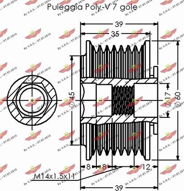 Autokit 03.81923 - Ремінний шків, генератор autocars.com.ua