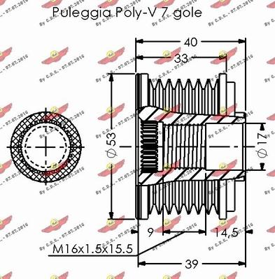 Autokit 03.81931 - Ремінний шків, генератор autocars.com.ua